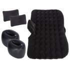(135 * 70CM) Car Inflatable Bed Cushion Adult Car Travel Large Parts Split foot black