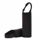 EU 500mL Water Bottle Sleeve Cover Insulated Waterproof Neoprene Bottle Holder Carrier with Buckle Handle Black Black