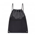 EU Adeeing Outdoor Sports Polyester Drawstring Backpack Bag black