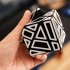  EU Direct  Emorefun Qin Soomth Puzzle Cube Hollow out White Sticker 3x3 Ghost Cube Black  Base Holder Included 