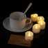  EU Direct  Flameless LED Lights Candles Wavy Edge Electronic Candles for Wedding Party Home Decoration black 4 5   4   4