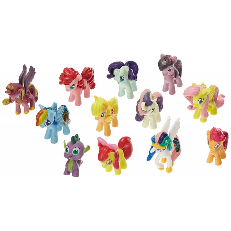 [EU Direct] Win8Fong NEW My Little Pony Cake Toppers Cupcake 12 piece Set Toys Figurines Playset