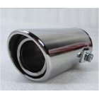 [Indonesia Direct] 51mm Inlet Diameter Stainless Steel Slanting Round Exhaust Muffler Pipe Modified Tail Throat A2X