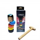 [Indonesia Direct] A Little Small Wooden Unbreakable Man Puppet Funny Toy Magic Gift for Adult Kids colorful package