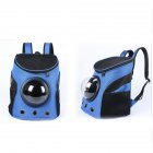 [Indonesia Direct] Breathable Capsule Pet Backpack Carrier Travel Bags for Cat Dog Puppy Small Animals  blue