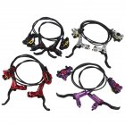 [Indonesia Direct] Mountain Bike Hydraulic Brake Bicycle Brake Aluminum Alloy Bikes Accessories  Red single - left rear