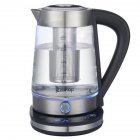 [US Direct] 2.5L Electric Glass Kettle HD-2005D 110V 1500W Fast Boiling Stainless Steel Hot Water Heater with Filter U.S. plug