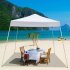 US Direct  3 X 3 Meter Waterproof Folding Tent Oxford Cloth Outdoor Portable Home Use Assemble Tent For Camping Hiking White