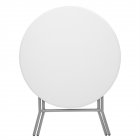 [US Direct] 32 Inch Round Folding Table Lightweight 300kg Load Capacity Outdoor Furniture For Office School Garden White