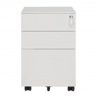 US 39cm  Movable Storage Cabinet With Three Side-pull  Drawers File Cabinet Business Furniture For Home Office white