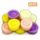 [US Direct] 4h Colored Aromatherapy Tea  Lights  Candles Long Lasting Mini Tealight Candles For Home Weddings Color