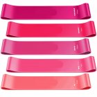 [US Direct] 5pcs Stretch Exercise Workout Bands Natural Latex Resistance Bands For Arms Chest Abdomen Buttocks Legs Gradient pink