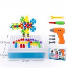US Children Fun Electric Drill Puzzle Toys Disassemble Screw Nut Assembly Combination Toys Electric Drill Puzzle Toys
