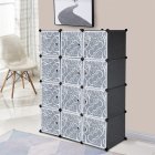 US Cube Storage Cabinet 35cm 12-cube Organizer Storage Shelves Black