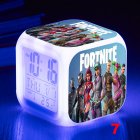 US Fortnite Game Figures Color Changing Night Light Alarm Clock Kids Toy Gift 7