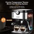  US Direct  GEEK CHEF 1300w Espresso Machine With Foaming Milk Frother Wand High Performance Leak proof Bar Coffee Machine black