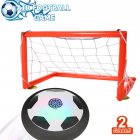 US Hobbylane Air Power Soccer with 2 Goals, Air Power Soccer Disk Floating Football with Foam Bumpers and LED Lights, Gliding Ball Disc Toy for Indoor and Outdoor Game Perfect Gifts for Kids Teens