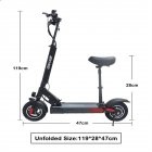[US Direct] Ienyrid M4 Pro Electric Scooter With Seat 500w Motor 19 Mph 40 Miles Aluminum Alloy Folding Electric Scooter black