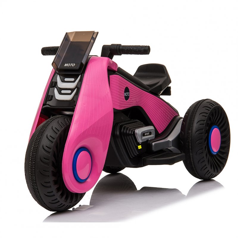 [US Direct] Kids Electric Motorcycle 3 Wheels Double Drive 6v 4.5a.h Children Motorcycle Without Remote Control Wh5388 Pink