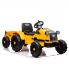 [US Direct] Leadzm Dual Drive 12v 7a.h Electric  Tractor With Music 2.4g Remote Control Lz-9959 yellow