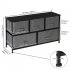  US Direct  Mdf 5 Drawer  Dresser 2 layer Storage Rack Household Organizer Furniture Dark gray