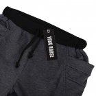 [US Direct] Men's Elastic Force Elastic Waist Pocket Casual Pants Black S Dark gray_Asia L