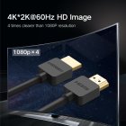 [US Direct] Original UGREEN 4K HDMI Cable Slim HDMI to HDMI 2.0 Cable for PS4 Apple TV Splitter Switch Box 60Hz Audio Video Cabo Cord Cable HDMI 2.0 Black