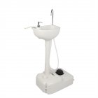 US Outdoor Wash Basin Portable Removable Outdoor Sink Vanity Sink White