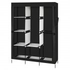 US Portable Closet Wardrobe <span style='color:#F7840C'>Clothes</span> Rack 4-tier 8-rack W/3 Hangers 125*43.18*180cm