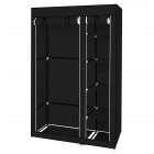 US Portable  Closet Storage Organizer Clothes Wardrobe 5-layers 6-compartments 110*45*175 Black