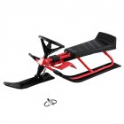 [US Direct] Snow Racer Sled Steering Ski Sled Slider With Twin Brakes For Children Over 4 Years Old 117 x 50 x 38cm red black