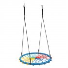 [US Direct] Spider-web Round Rope Swing With Carabiners Adjustable Ropes Detachable Children Swing Chair 100cm Diameter 200kg color
