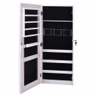 US Storage  Cabinet 4-layer 3 Storage Boxes With Mirror Wall-mount Storage Organizer white