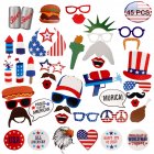[US Direct] Thinkmax High-Quality Photo Props (Pack of 45), Perfect for United States National Day, Patriotic Celebration etc