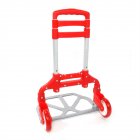 US Trolley Cart Lightweight Aluminum Alloy Portable Cart Foldable Retractable Luggage Cart red