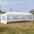 [US Direct] Waterproof Tent With Spiral Tubes Five Sides Assembled Tent 3x9m For Parties Weddings Camping Parking White