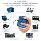 [US Direct] Wired Game Joystick Gamepad With Dual Vibration PC Game Controller 6.5ft Usb Cable Compatible For Vista Tv Box Ps3 blue