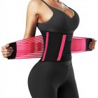 [US Direct] Women Sports Belt With Magic Stickers Slimming Belly Band Waist Protective Belt Waist Trainer Size Xl Pink