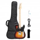 US Wooden GTL Maple Fingerboard Electric  Guitar (sunset Color) + Bag + Strap + Pick + Cable + Wrench Tool Black