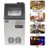  US Direct  ZOKOP 120v 495w 24h Us Plug Ice Machine Stainless Steel Transparent Cover Commercial Ice Maker For Home Restaurant Bar SKF B30F C 32R
