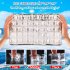  US Direct  ZOKOP 120v 495w 24h Us Plug Ice Machine Stainless Steel Transparent Cover Commercial Ice Maker For Home Restaurant Bar SKF B30F C 32R