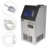  US Direct  ZOKOP 120v 495w 150lbs 68kg 24h Ice Maker With Transparent Cover 24lbs Large Capacity Stainless Steel Ice Machine silver