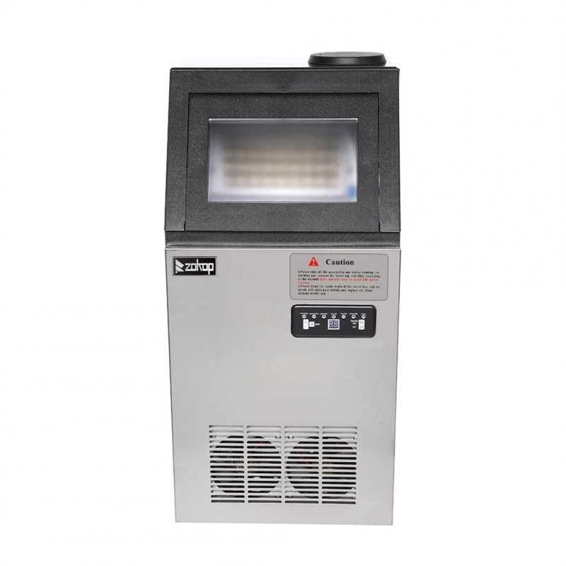 US ZOKOP 150lbs/68kg/24h Ice Maker Ice Machine Silver
