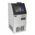  US Direct  ZOKOP 120v 495w 150lbs 68kg 24h Ice Maker With Transparent Cover 24lbs Large Capacity Stainless Steel Ice Machine silver