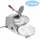 [US Direct] ZOKOP 120v/60hz 300w Electric Ice Crusher Household Aluminum Alloy Withnremovable Blades 143lbs/65kg/h(us Plug ) silver