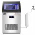  US Direct  ZOKOP Commercial Freestanding Stainless Steel Ice Maker For Home Kitchen Office Restaurant Bar Coffee Shop 120 lbs