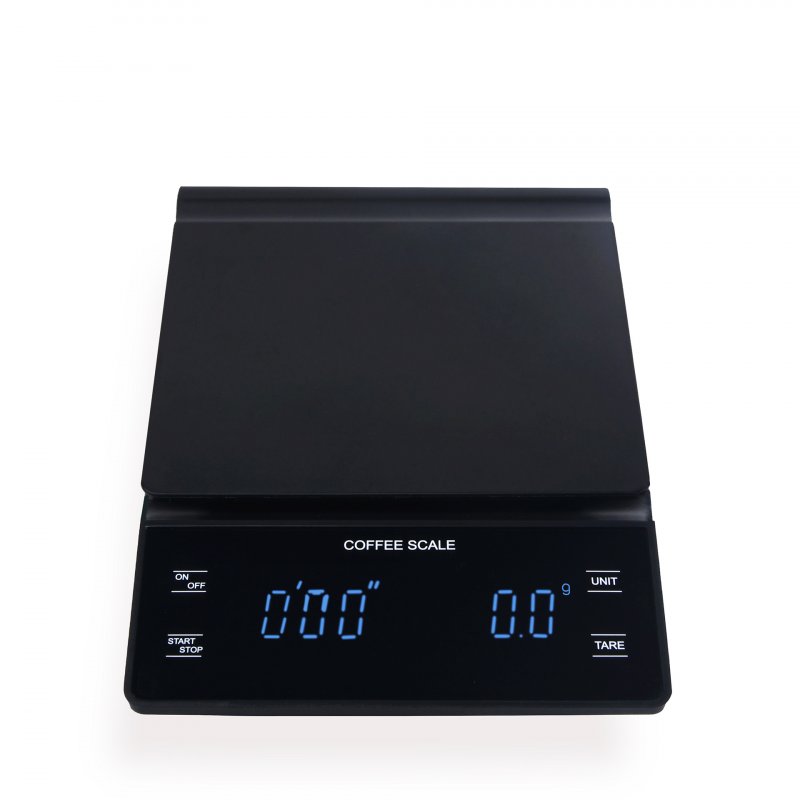 0.1g Digital Coffee Scale with Timer Electronic Scales Food Balance Measuring Weight Kitchen Coffee Scales black