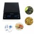 0 1g Digital Coffee Scale with Timer Electronic Scales Food Balance Measuring Weight Kitchen Coffee Scales black