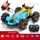 1:14 2.4G RC Stunt Car Gesture Sensing Spray Drift Car 4WD 8CH High Speed with Light Music Play Time 20 Minutes blue_1:14