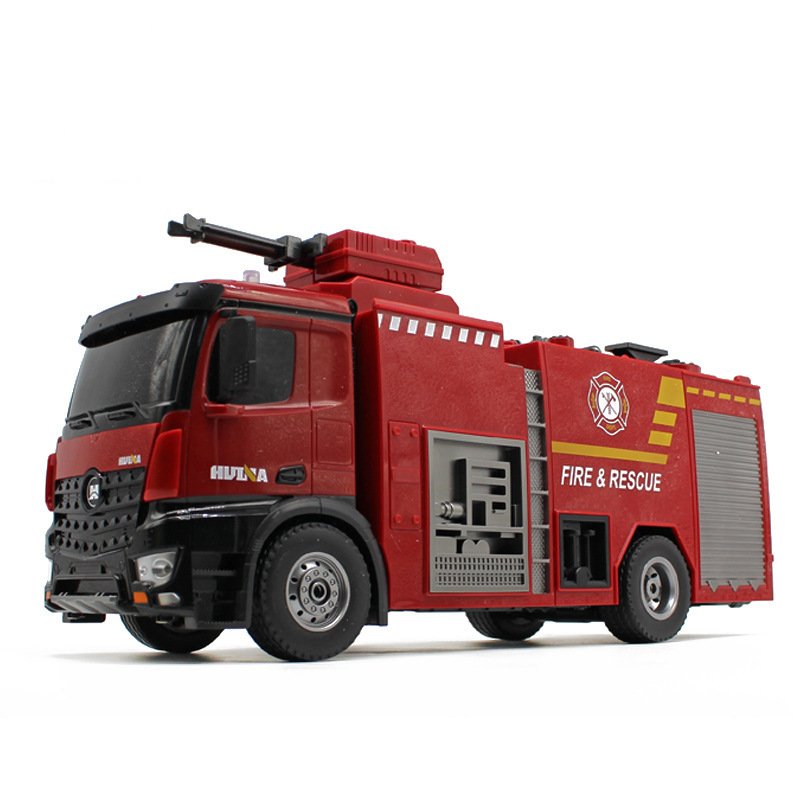 1:14 22-channel Van Type One-button Water Spray Fire Truck Sound Light Firetruck Children Toy Car 1562
